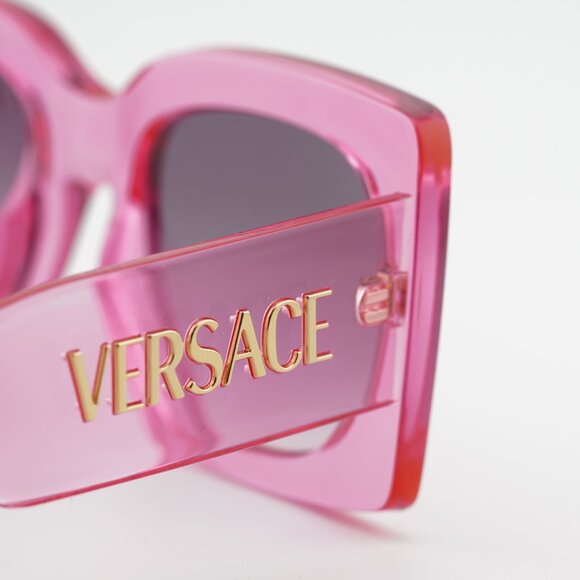 Versace VE4496U 5370/5M Sunglasses Pink Square Frame, Rose Grey Lenses main image 4